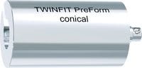 tioLogic® TWINFIT CAD/CAM titanium block L, PreForm, conical, incl. AnoTite screw 346-397-01