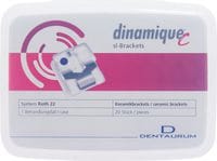 1 case dinamique® c self-ligating ceramic brackets with hooks on cuspid, first and second bicuspid brackets, Roth 22 700-550-00 – DENTAURUM, Keramikbrackets