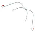 Facebow medium, with stop loops 97 mm, red, with cuspid hooks 741-150-00