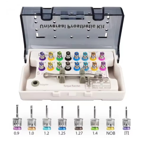 High Quality Screwdriver Tools Dental Implant Torque Wrench Ratchet 10-70NCM with Drivers & Wrench Kit