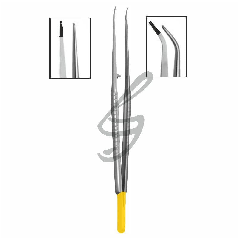 Mikro Pinzette TC 1x2 Zähne – Soligs, Chirurgische Instrumente