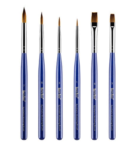 ER2WA – Dental Brush with Synthetic Wooden Handle (Blue)