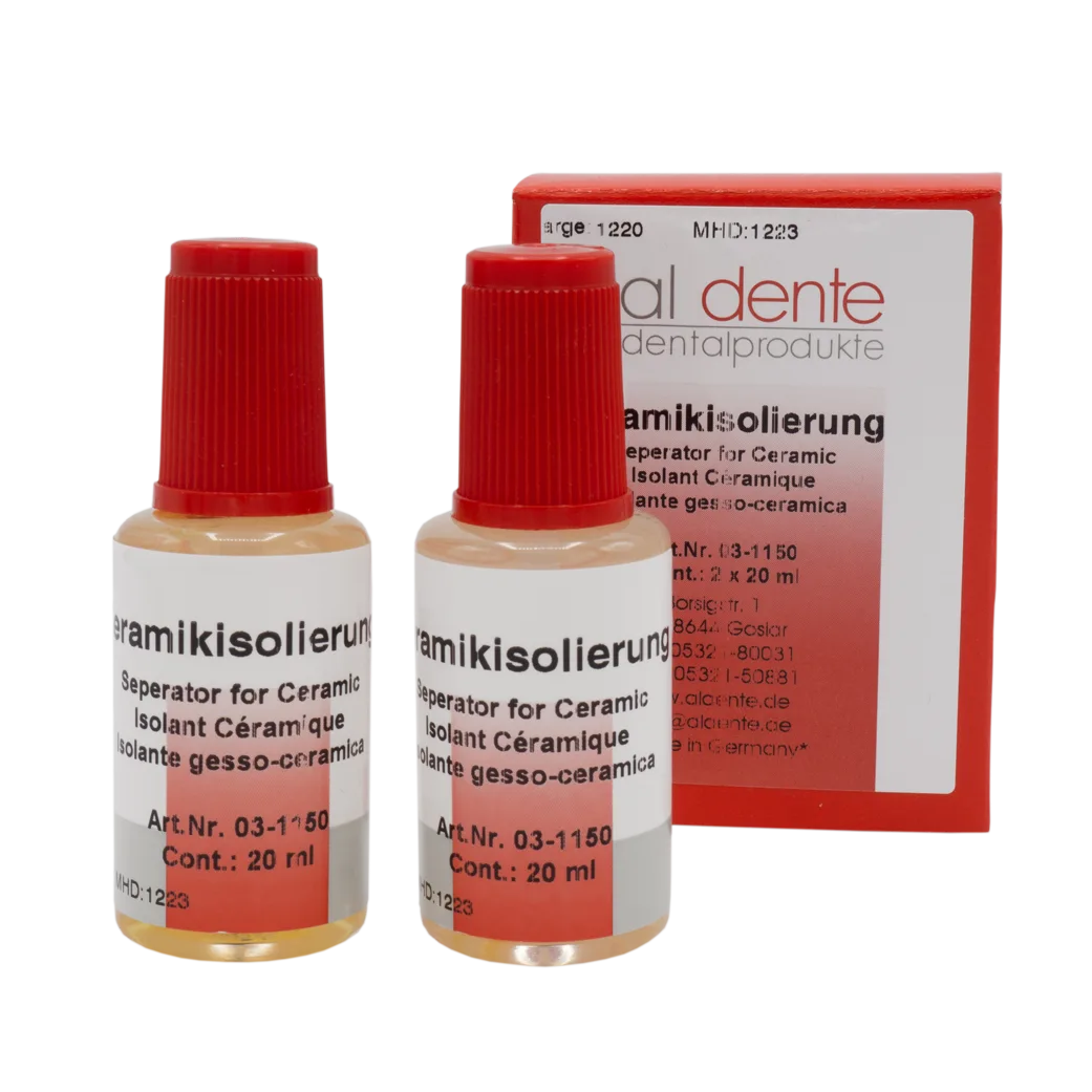 Separator Ceramic-Plaster, 2 x 20 ml – al dente Dentalprodukte, Gipszusätze, Stumpflacke und Gipslöser