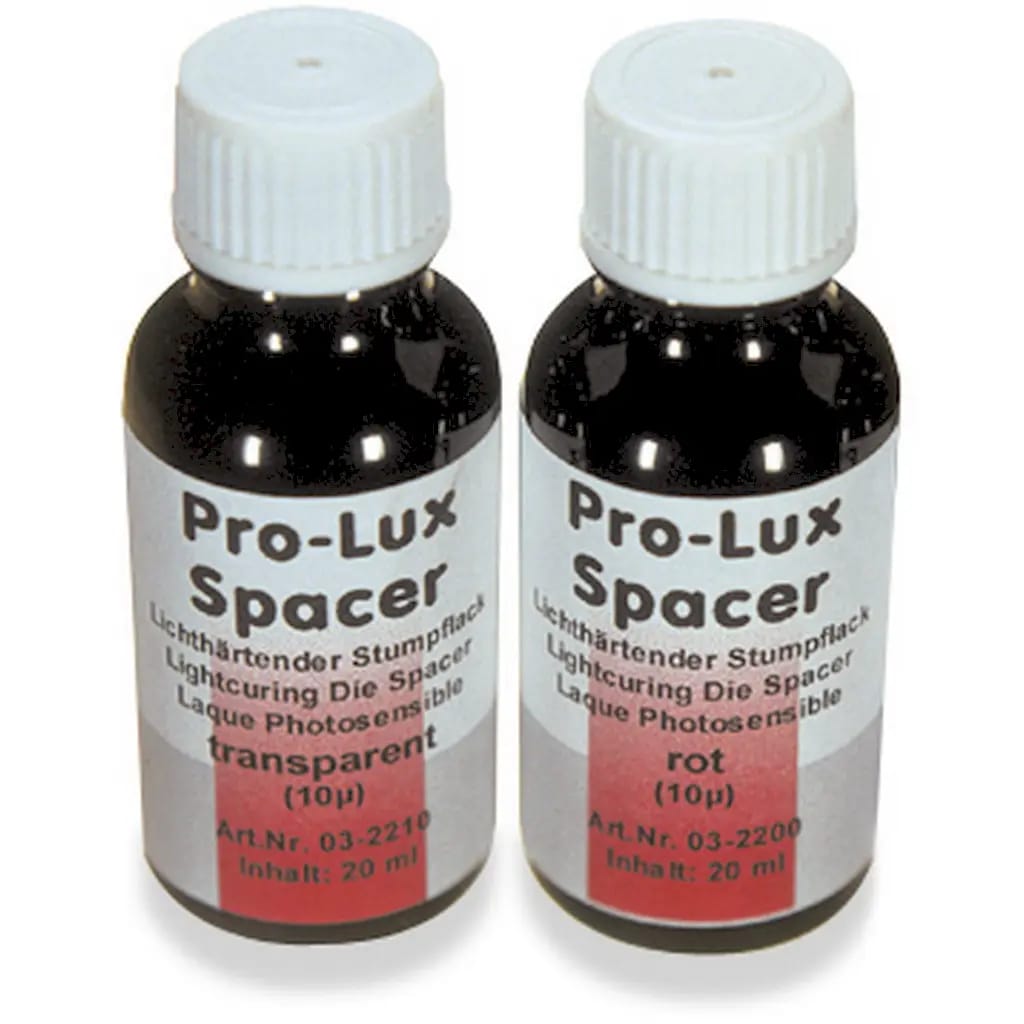 Pro-Lux Spacer transparent (10µ), 20 ml – al dente Dentalprodukte, Gipszusätze, Stumpflacke und Gipslöser