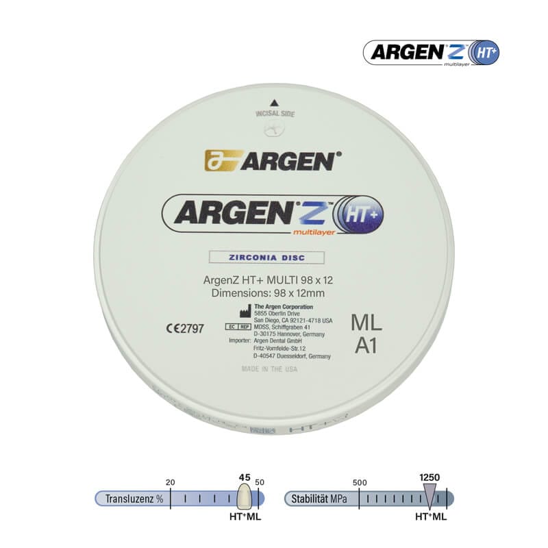 ArgenZ HT⁺ML hochtransluzent – ARGEN Dental, Ronden