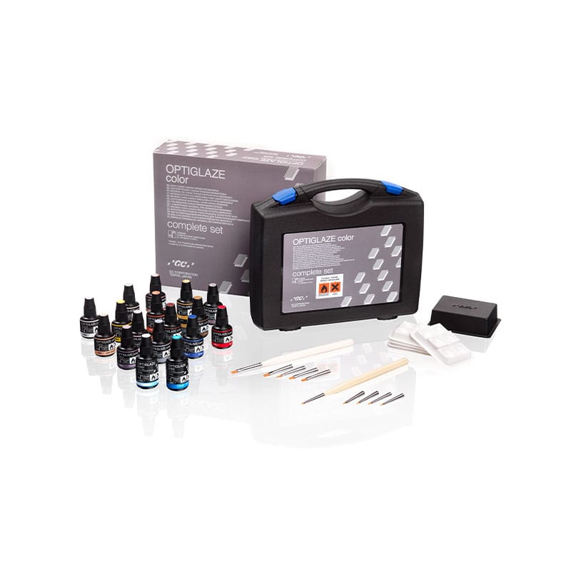 GC OPTIGLAZE color, Set + Zugangskarte für matchmaker – ARGEN Dental, Keramikmassen
