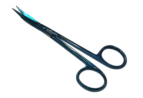 Goldman Fox Scissors, Curved, 13 cm BLUE