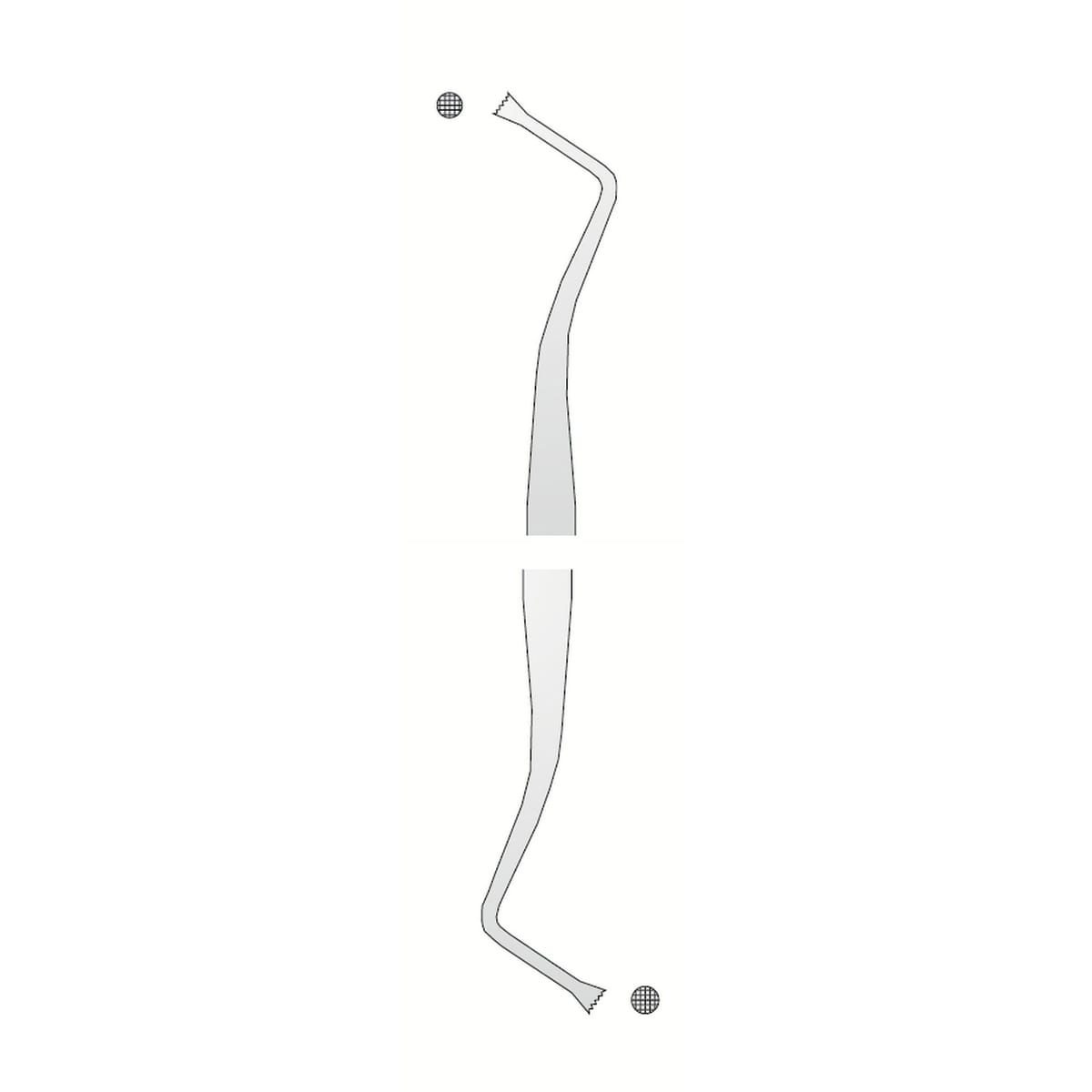 FILLING INSTRUMENT WARD 1 SERRATED 325480 – Coricama srl, Composite-Instrumente