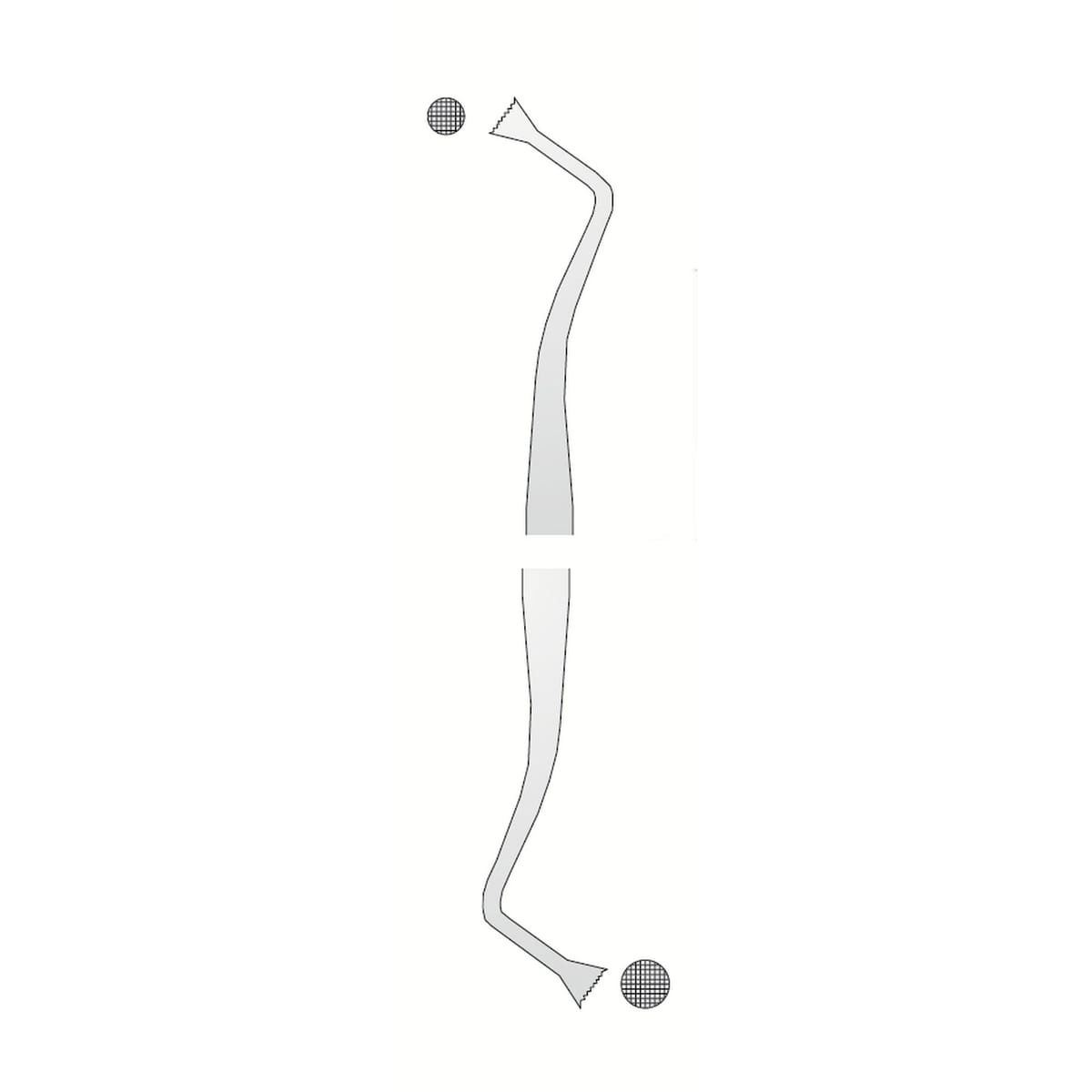FILLING INSTRUMENT WARD 2 SERRATED 325490 – Coricama srl, Composite-Instrumente
