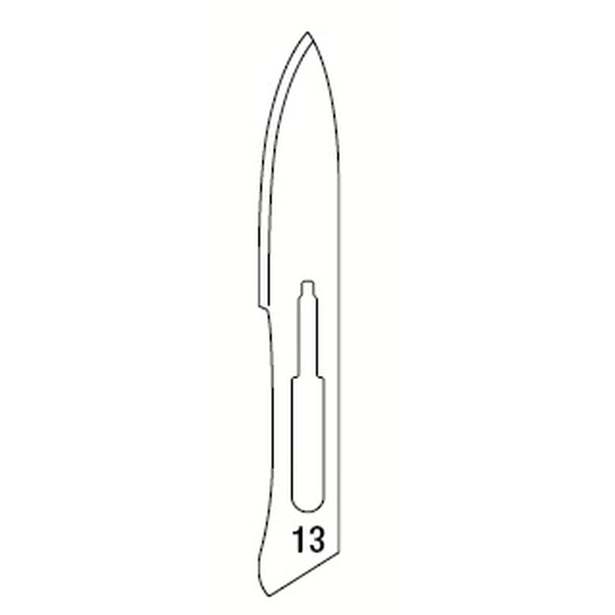 SCALPEL BLADES N.13 - 100 pcs 518130 – Coricama srl, Skalpelle und Zubehör