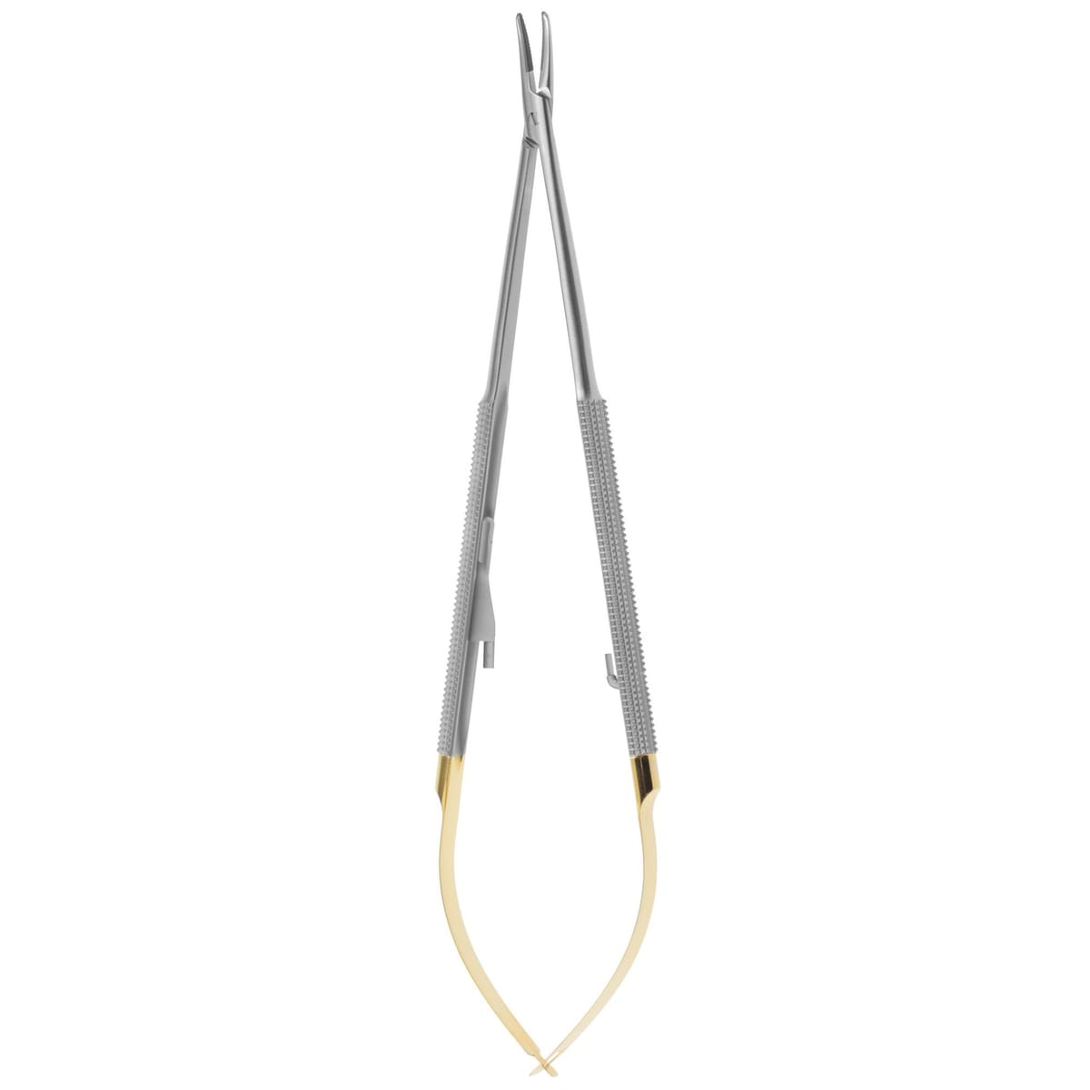 NEEDLE HOLDER CASTROVIEJO mm180 R CURVED TC 520381 – Coricama srl, Nadeln und Fäden
