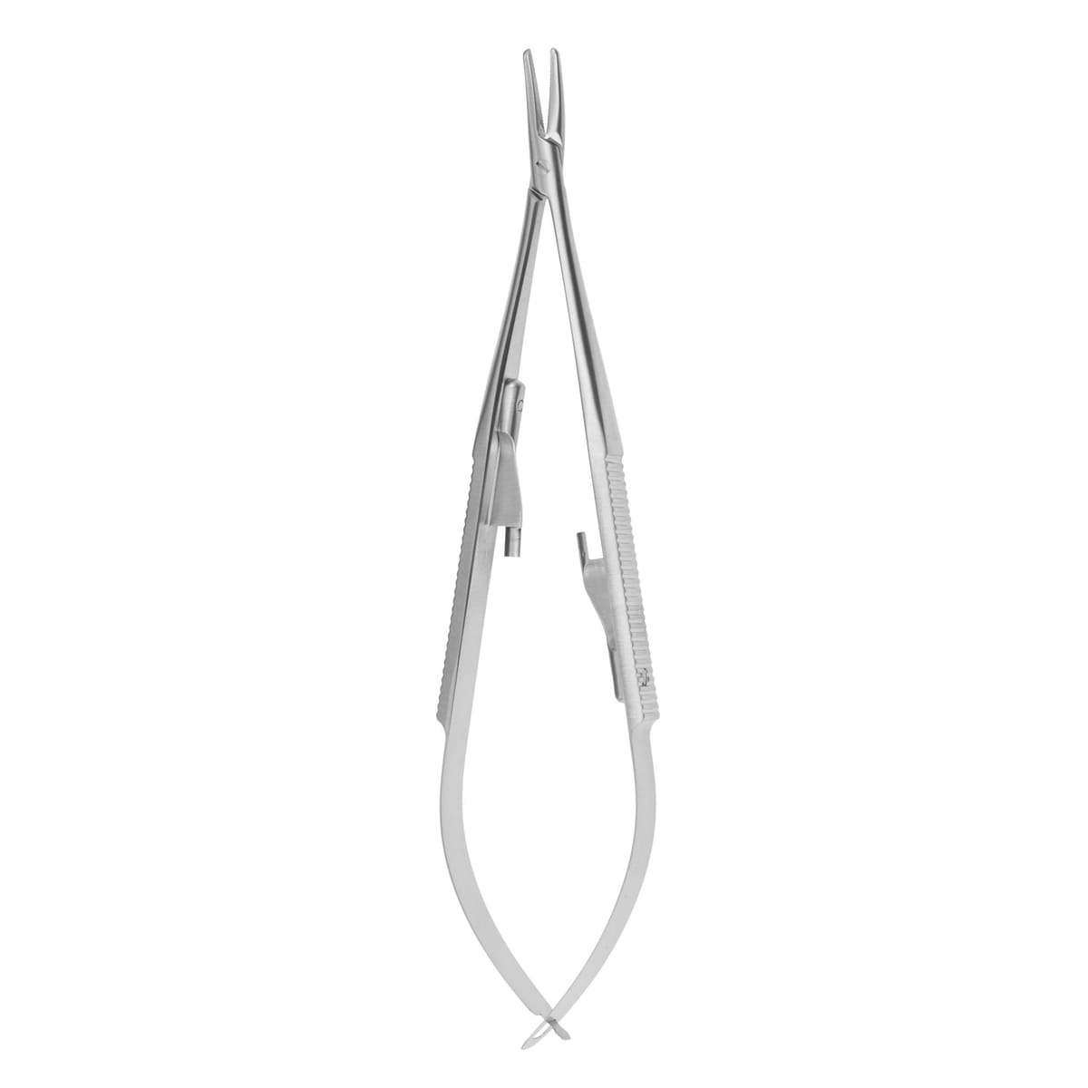 NEEDLE HOLDER CASTROVIEJO mm140 F CURVED 520430 – Coricama srl, Nadeln und Fäden