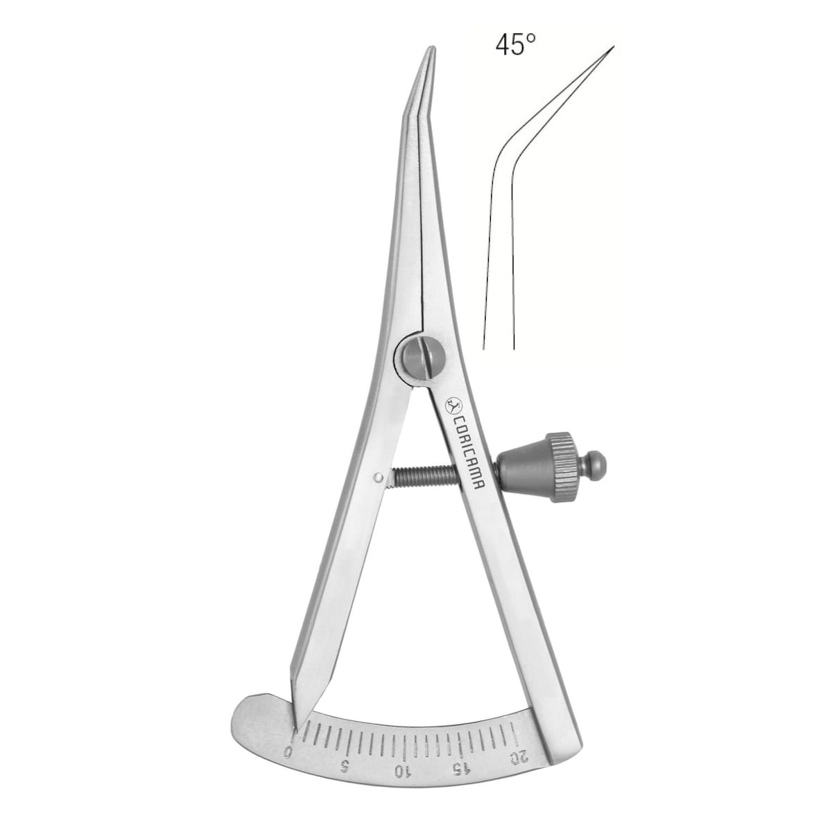 CALIPER CASTROVIEJO mm 85 CURVED 882320 – Coricama srl, Prothetikinstrumente