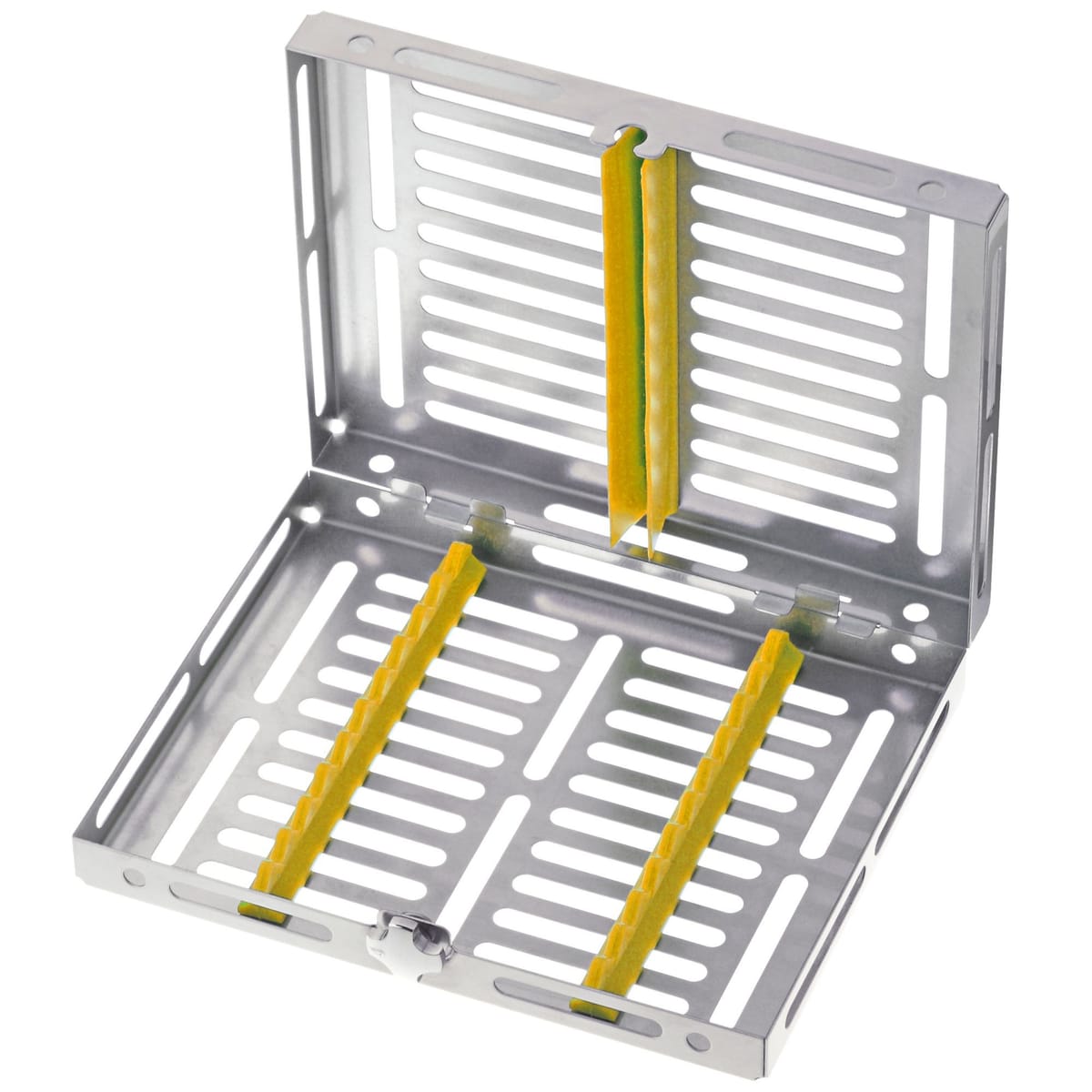 TRAY GAMMAFIX TRE YELLOW 911440 – Coricama srl, Trays, Sterilcontainer und Zubehör