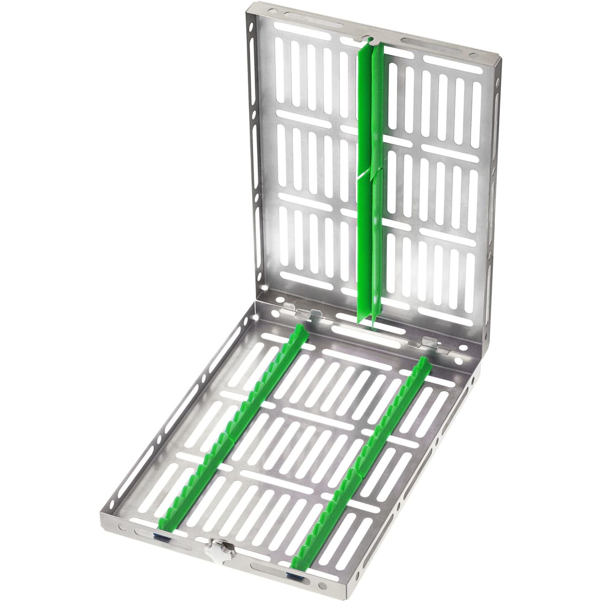 TRAY GAMMAFIX QUATRI GREEN 911610 – Coricama srl, Trays, Sterilcontainer und Zubehör