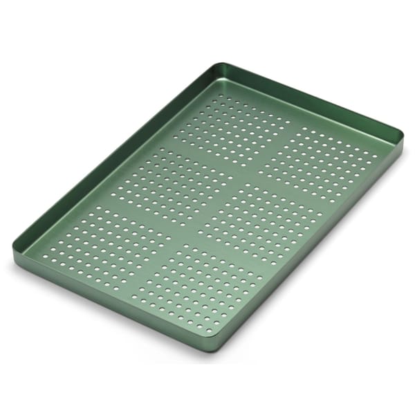 TRAY SMALL PERFORATED ALUMINIUM GREEN 921463