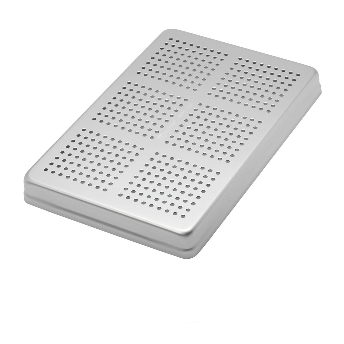 TRAY LARGE PERFORATED ALUMINIUM SILVER - LID 921848 – Coricama srl, Trays, Sterilcontainer und Zubehör
