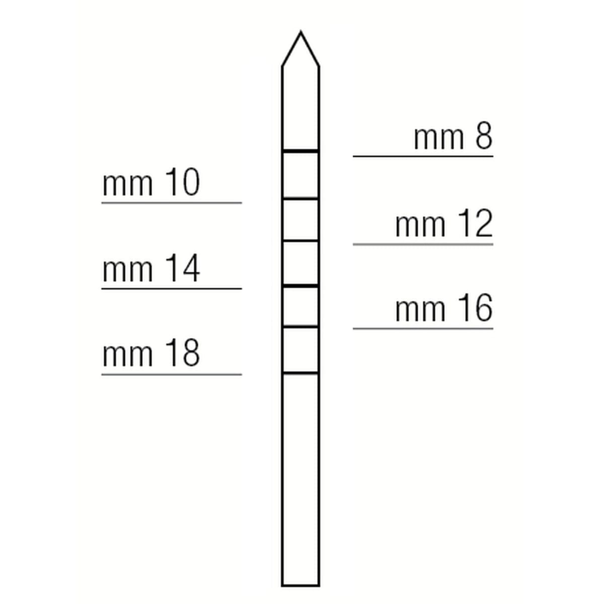 OSTEOTOME POINTED mm2 414170 – Coricama srl, Systemunabhängige Instrumente und Zubehör