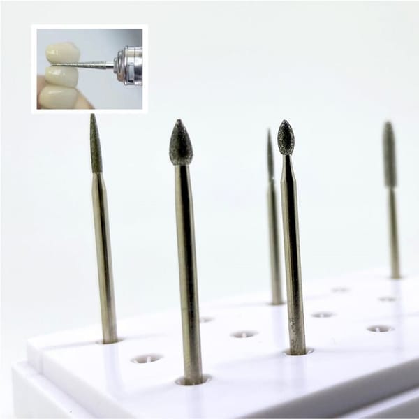 Super Fine Dental Diamond Burs Round Shape None Coating OEM