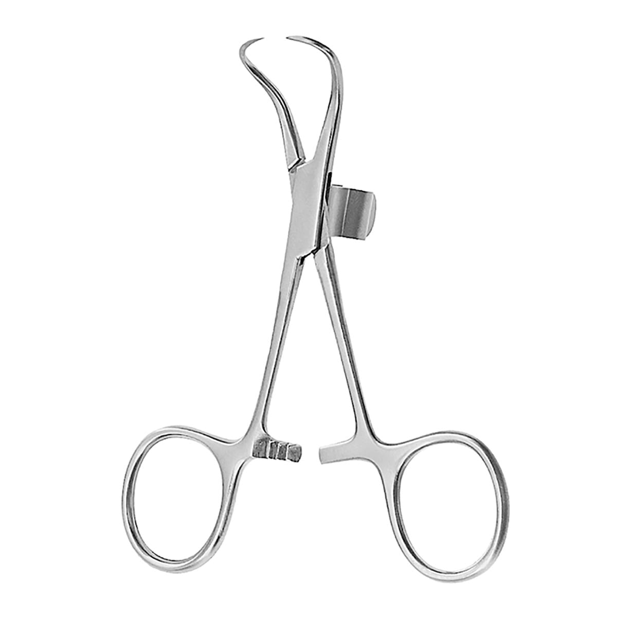 BACKHAUS, Tuchklemme, 11 cm mit Schlauchhalter 14.115.11 – Dewimed Medizintechnik GmbH, Sonstige chirurgische Instrumente