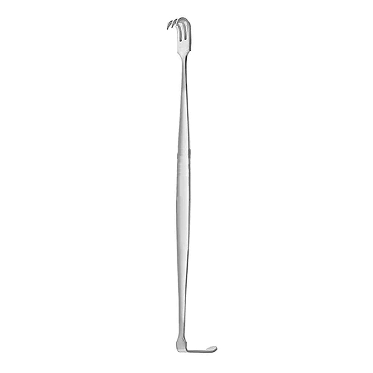 SENN, Wundhaken, doppelt, 17 cm 3 Zähne, stumpf 18.161.17 – Dewimed Medizintechnik GmbH, Chirurgische Instrumente