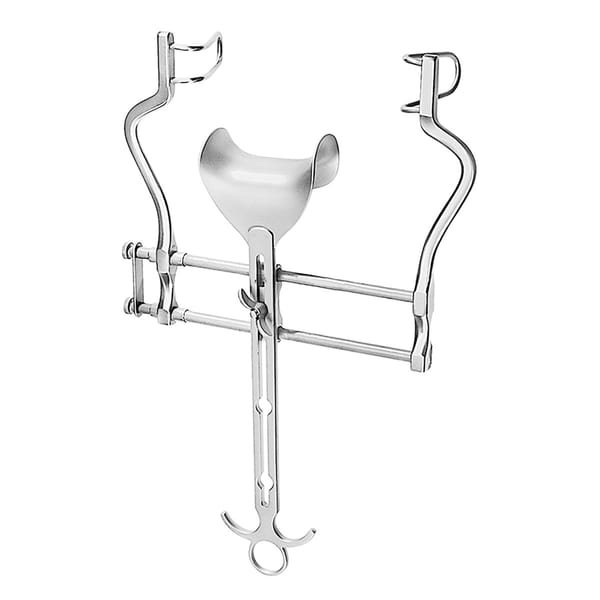 BALFOUR, Bauchdeckenhalter, 20 cm Seitenvalve 63 x 35 mm, Mittelvalve 45 x 80 mm Spreizweite 18 cm 18.764.18