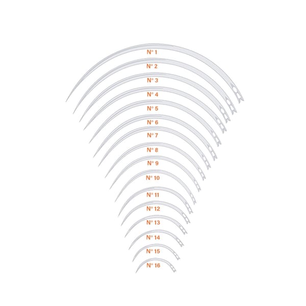 Naehnadel ''B'', dreikantig, Federöhr, 0,9 x 36 mm Fig. 10 1 VE = 12 Stück
