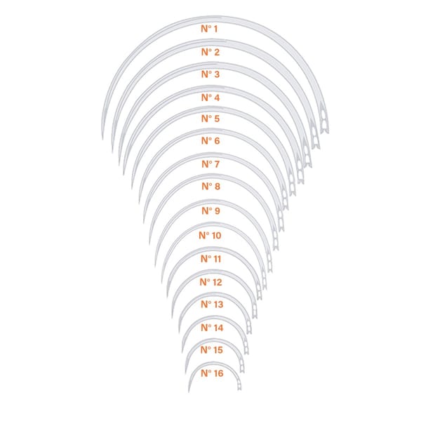 Naehnadel ''G'', dreikantig, Federöhr, 1,4 x 80 mm Fig. 1 1 VE = 12 Stück