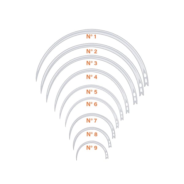 Naehnadel ''Ga'', dreikantig, Federöhr, 1,0 x 25 mm Fig. 8 1 VE = 12 Stück