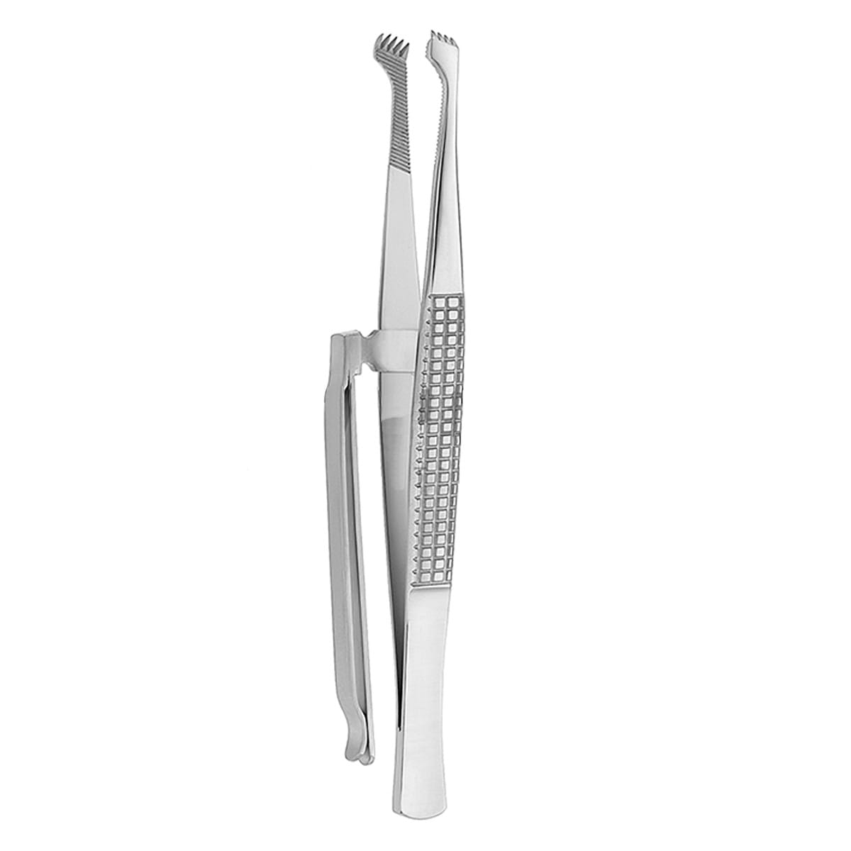 CHILDE, Wundrand-, Fasspinzette, 18 cm mit Klammerhalter 26.620.18 – Dewimed Medizintechnik GmbH, Nahtmaterial