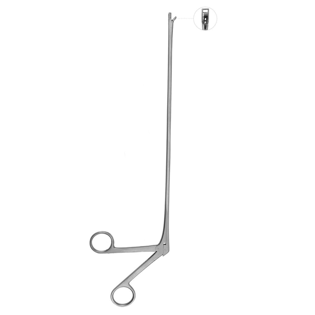 CHEVALIER JACKSON, Zange, 40 cm Fig. 1 3 x 2 Zähne 52.240.01 – Dewimed Medizintechnik GmbH, Chirurgische Pinzetten