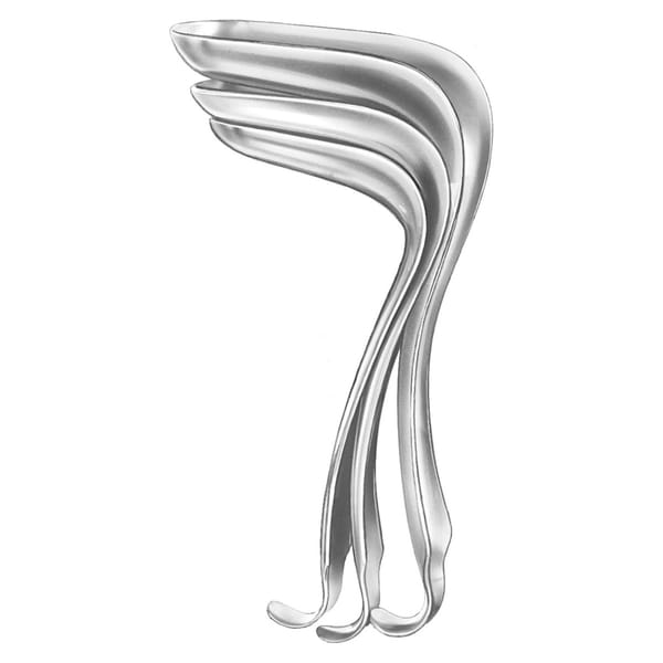 KRISTELLER, Spekulum, 80x 30 mm Fig. 2 1 x 2 Zähne 70.211.02