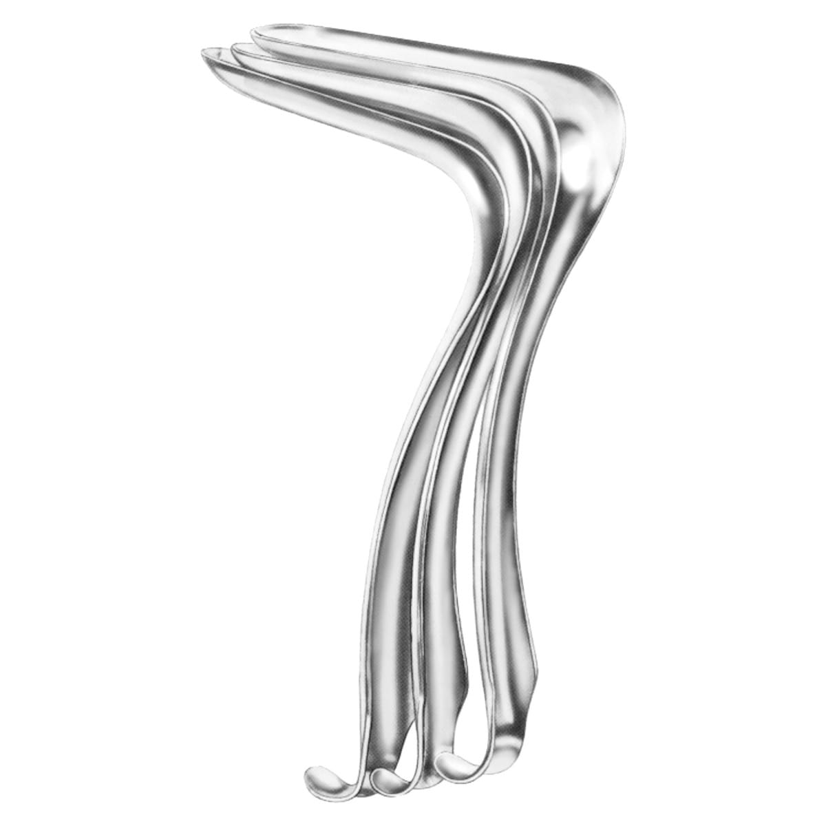 KRISTELLER, Spekulum, 105 x 33 mm flach 1 x 2 Zähne 70.231.03 – Dewimed Medizintechnik GmbH, Sonstige chirurgische Instrumente