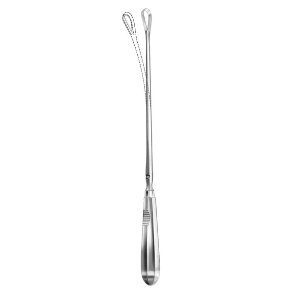 RECAMIER, Kürette biegsam, 16 mm Fig. 8 scharf 5 x 2 Zähne 70.725.16