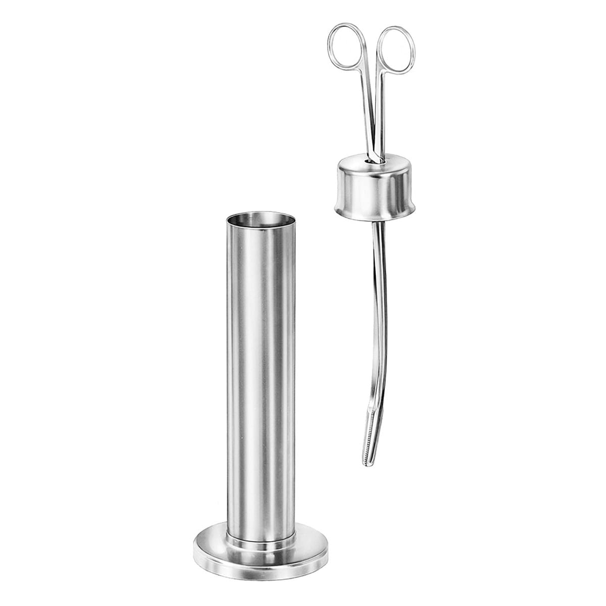Standgefaeß mit Kornzange, 39 cm 88.143.39 – Dewimed Medizintechnik GmbH, Trays, Sterilcontainer und Zubehör