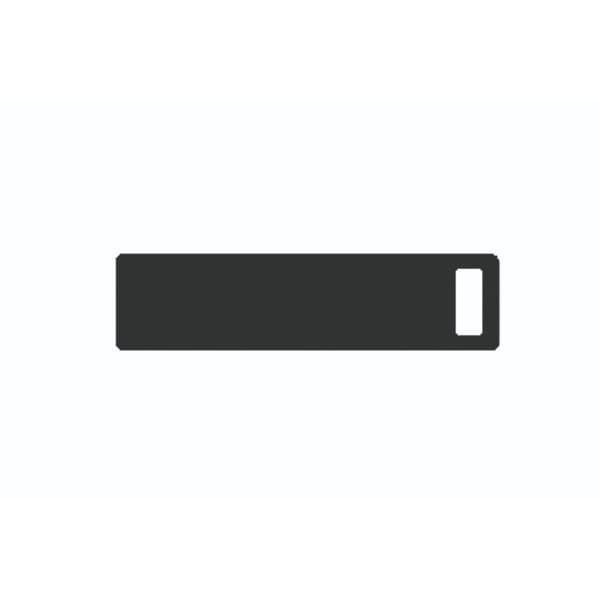 identification label, 60×15 mm black without clip 88.257.50
