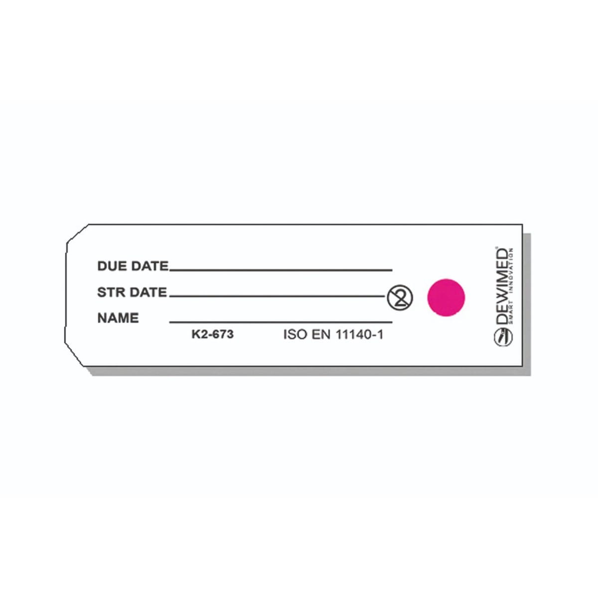 paper label, 100 pcs, 57 x 18 mm with indicator 88.267.30 – Dewimed Medizintechnik GmbH, Sterilisationszubehör