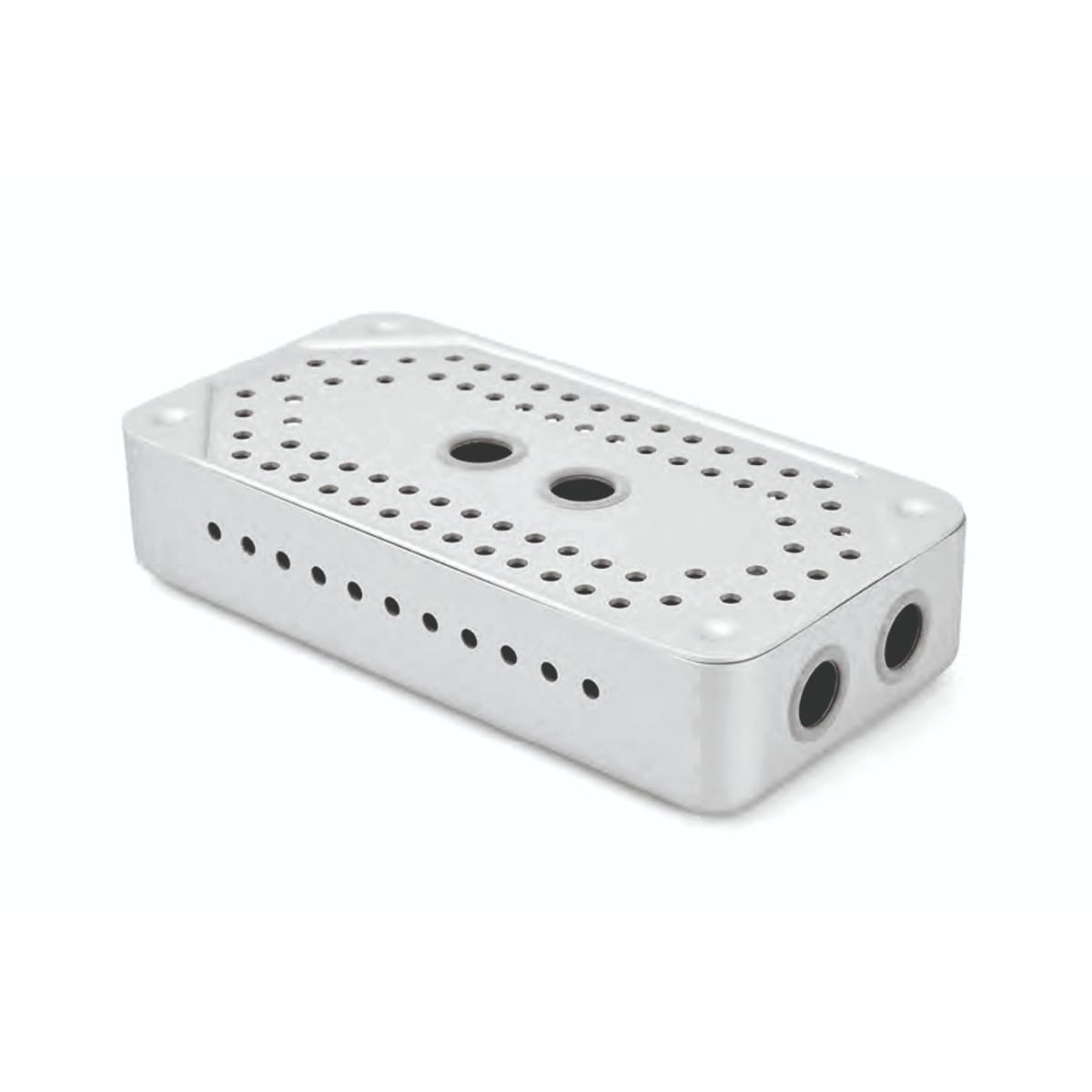 aluminium basket, 245 x 130 x 55 mm with lid 88.311.19 – Dewimed Medizintechnik GmbH, Trays, Sterilcontainer und Zubehör