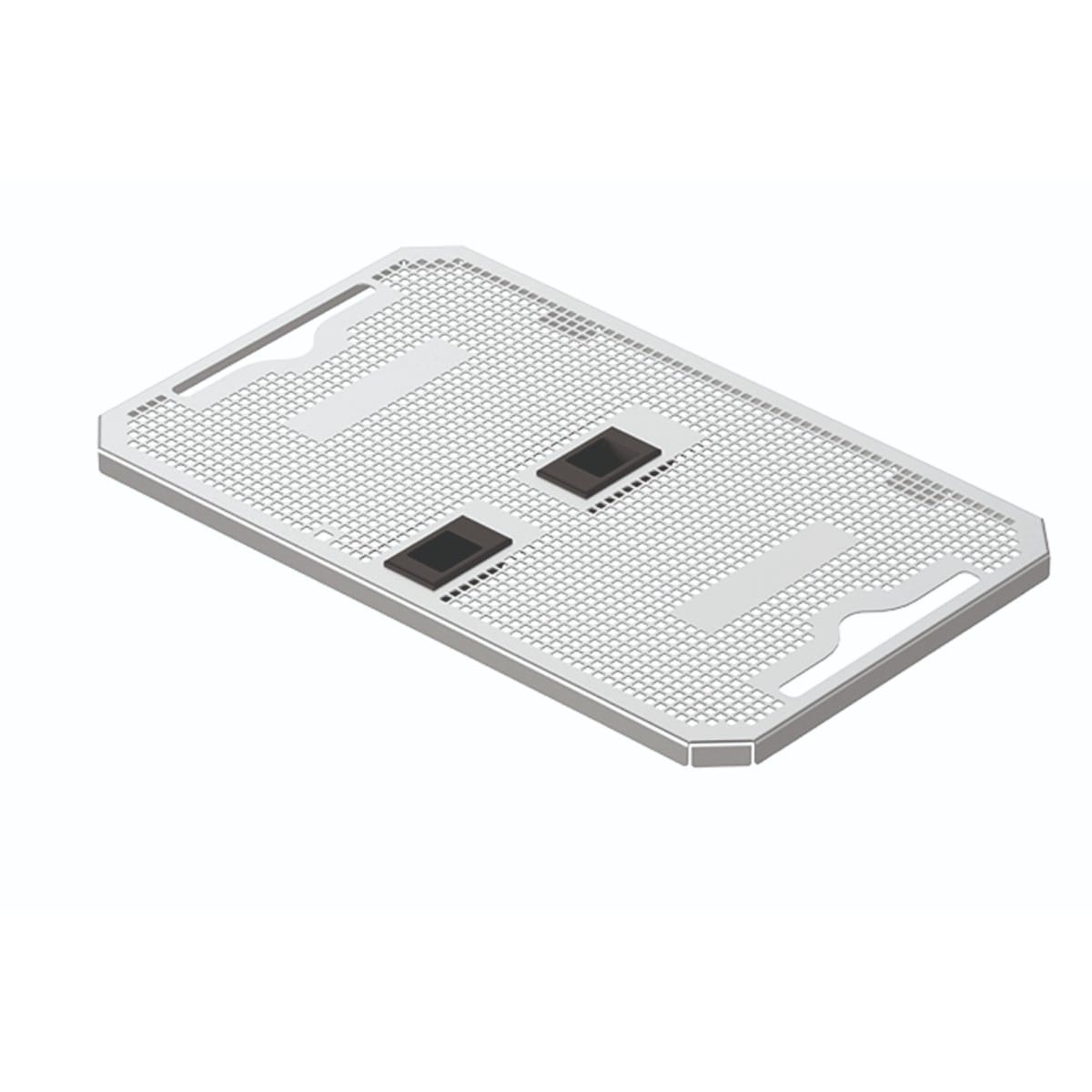 perforated stainless steel lid, 322 x 223 mm for 88.377.10 to 88.377.30 88.370.00 – Dewimed Medizintechnik GmbH, Trays, Sterilcontainer und Zubehör