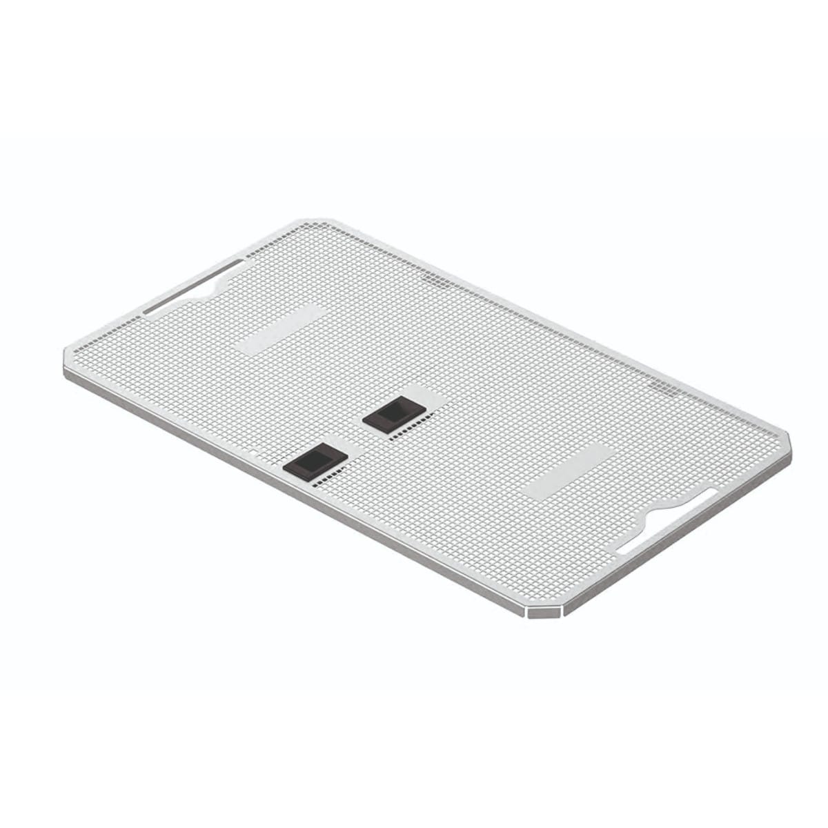 perforated stainless steel lid, 539 x 346 mm for 88.370.50 to 88.370.80 88.370.90 – Dewimed Medizintechnik GmbH, Trays, Sterilcontainer und Zubehör