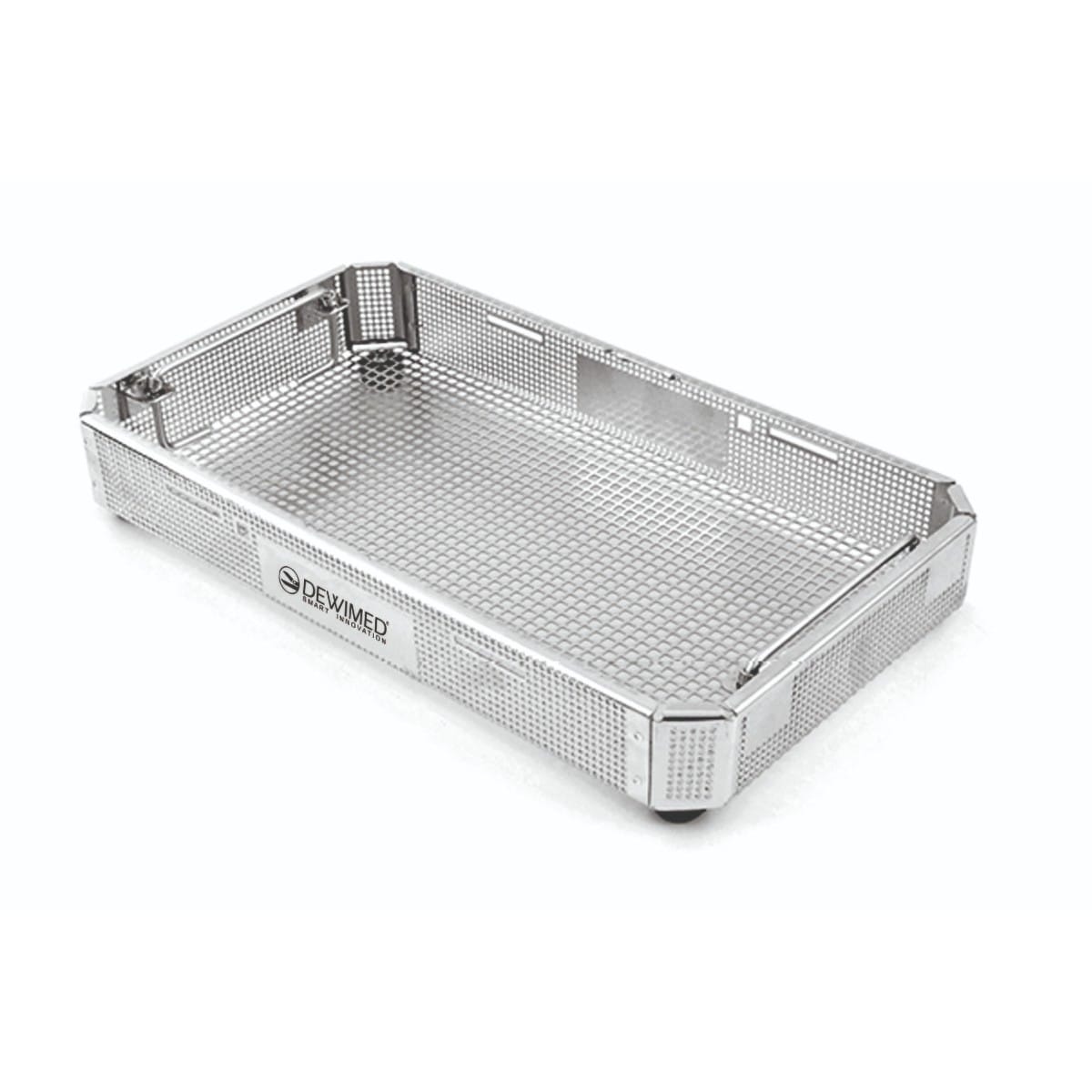 perforated stainless steel basket, 275 x 175 x 105 mm without lid 88.375.70 – Dewimed Medizintechnik GmbH, Trays, Sterilcontainer und Zubehör