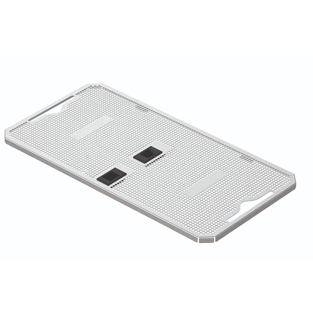 perforated stainless steel lid, 487 x 256 mm for 88.374.40 to 88.374.70 88.376.10 – Dewimed Medizintechnik GmbH, Trays, Sterilcontainer und Zubehör