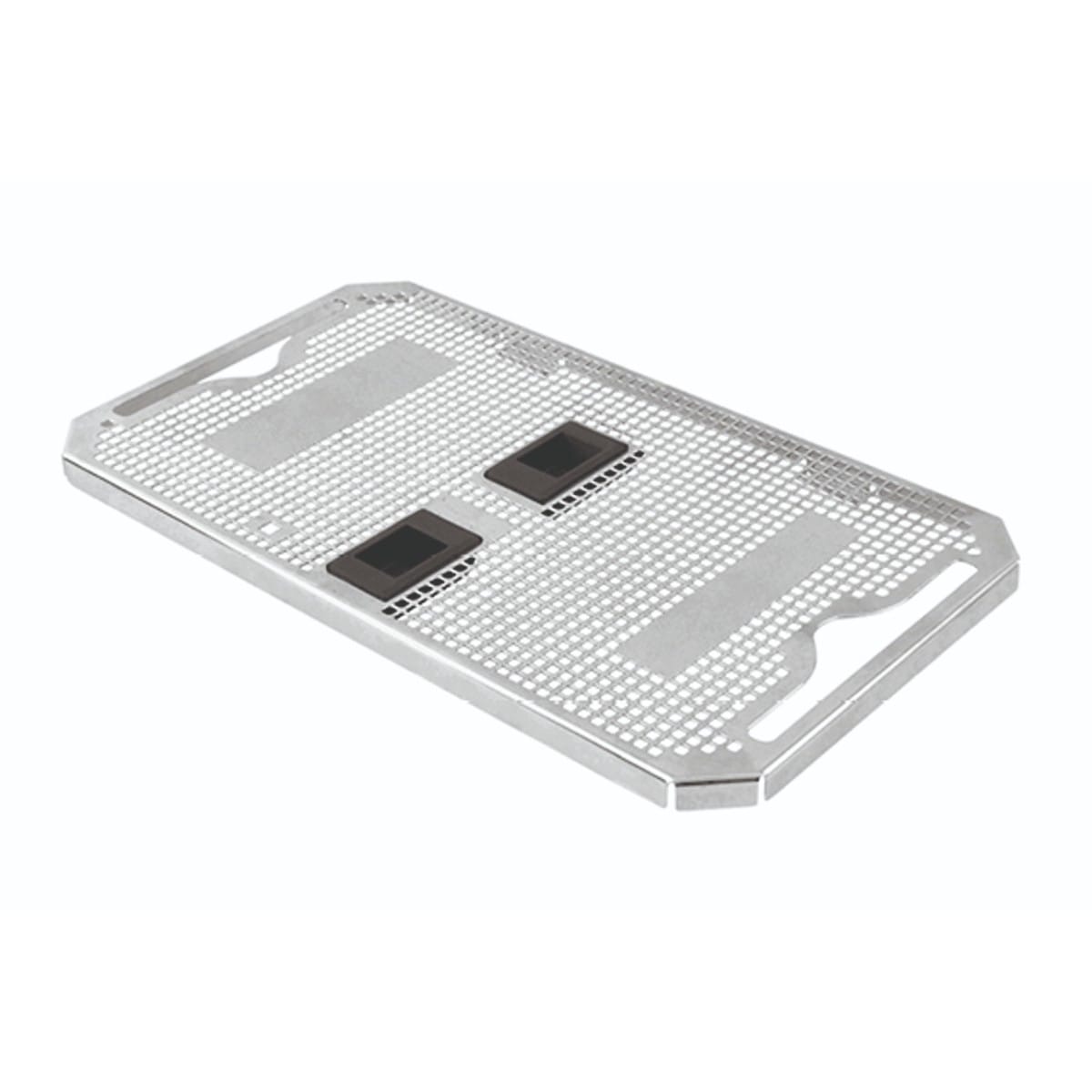 perforated stainless steel lid, 277 x 178 mm for 88.375.60 & 88.375.70 88.376.40 – Dewimed Medizintechnik GmbH, Trays, Sterilcontainer und Zubehör