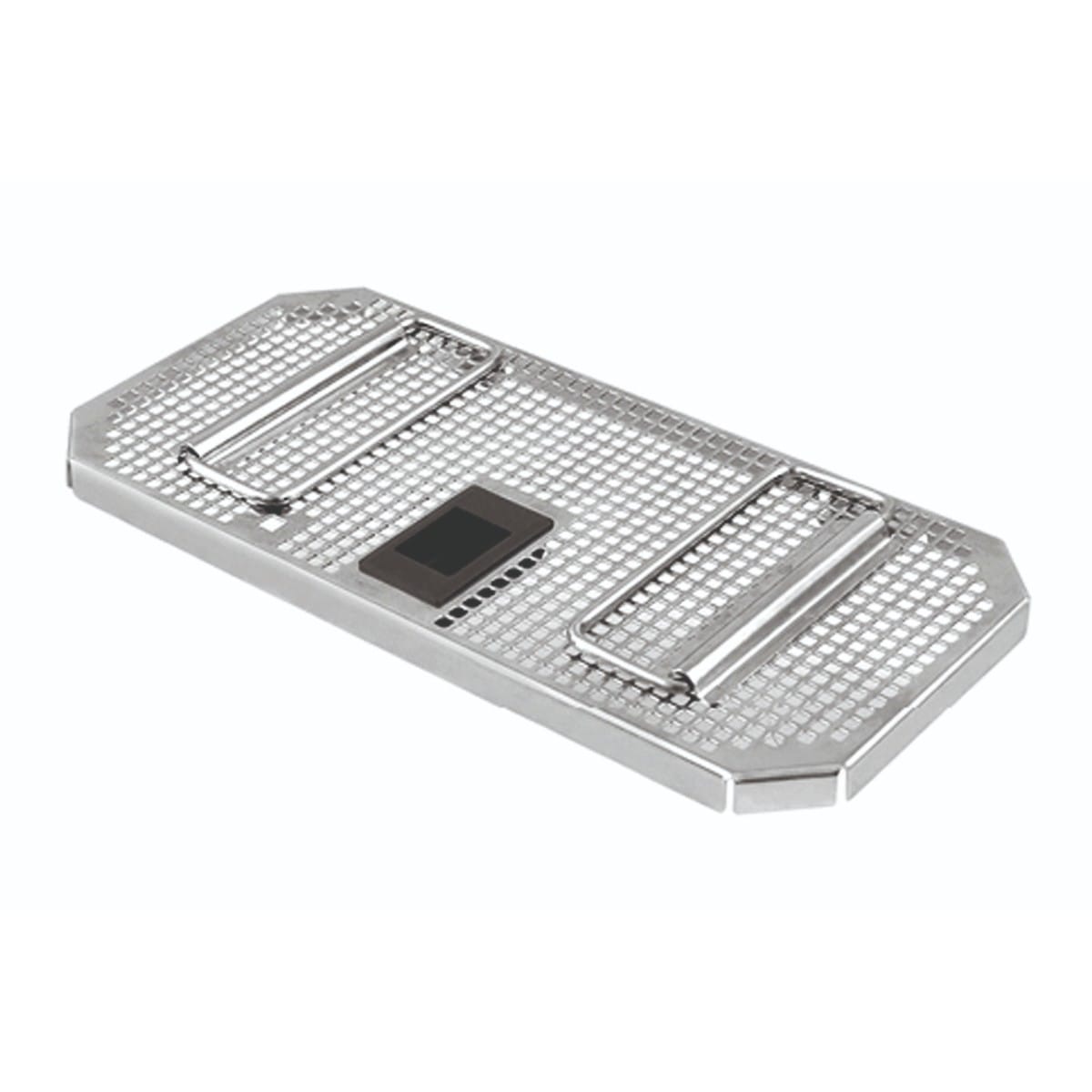 perforated stainless steel lid, 267 x 127 mm for 88.375.80 88.376.50 – Dewimed Medizintechnik GmbH, Trays, Sterilcontainer und Zubehör