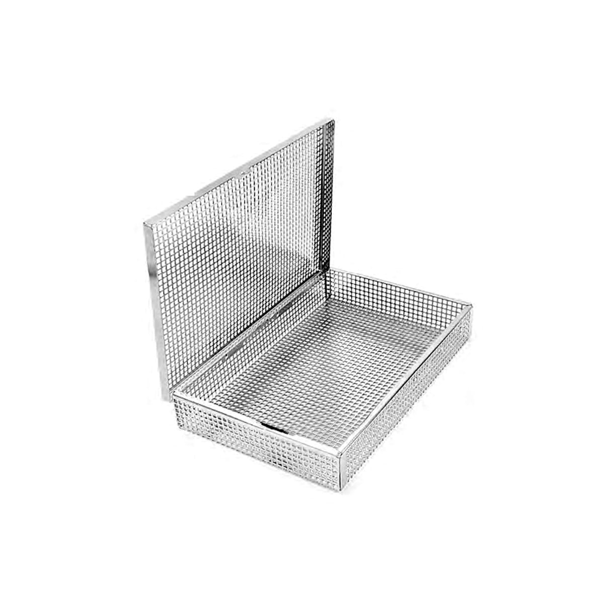 dental basket, 274 x 180 x 42 mm with lid without silicone fixation systems 88.378.10 – Dewimed Medizintechnik GmbH, Trays, Sterilcontainer und Zubehör