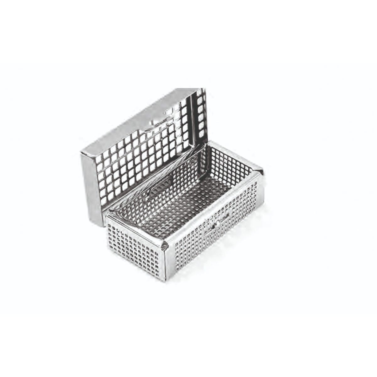 dental basket, 86 x 46 x 28 mm with lid without silicone fixation systems 88.378.90 – Dewimed Medizintechnik GmbH, Trays, Sterilcontainer und Zubehör