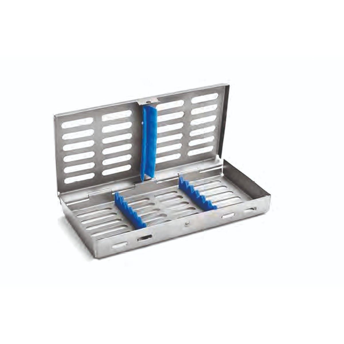 dental tray, 186 x 99 x 24 mm holds 7 instruments with silicone fixation systems 88.379.10K – Dewimed Medizintechnik GmbH, Trays, Sterilcontainer und Zubehör