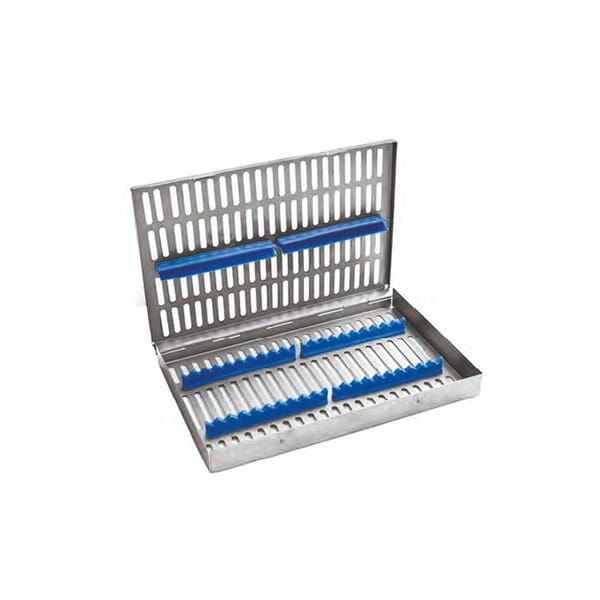dental tray, 286 x 192 x 34 mm holds 20 instruments with silicone fixation systems 88.379.30K