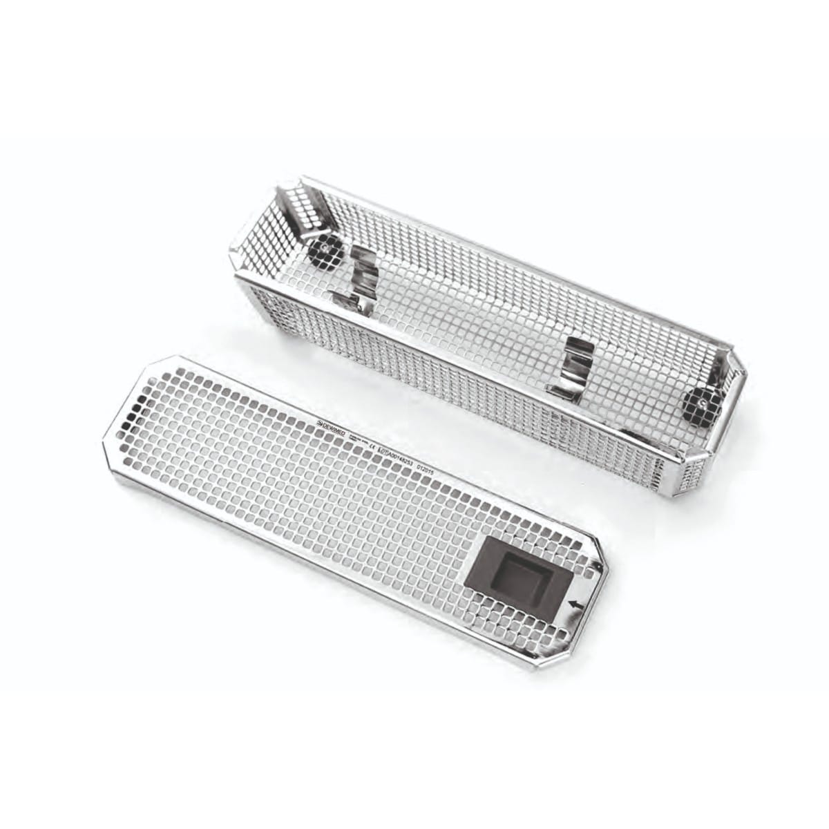 stainless steel basket with lid for k-wires, 265 x 72 x 64 mm 88.410.52 – Dewimed Medizintechnik GmbH, Trays, Sterilcontainer und Zubehör