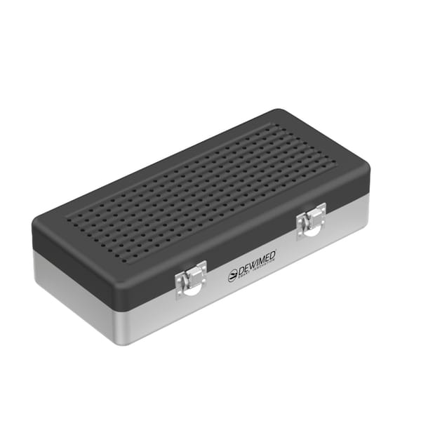 container implant model, 300 x 150 x 75 mm black non-perforated bottom and perforated lid 88.501.00
